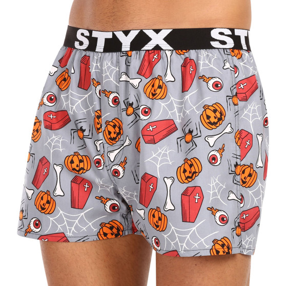 Boxers para homem Styx arte desporto borracha Halloween caixões (B1752)