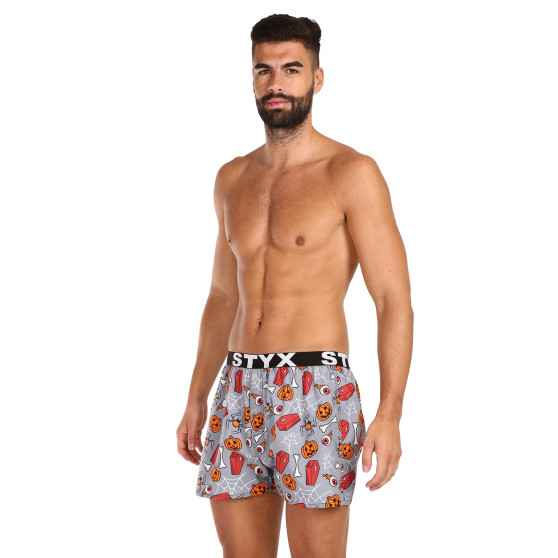 Boxers para homem Styx arte desporto borracha Halloween caixões (B1752)