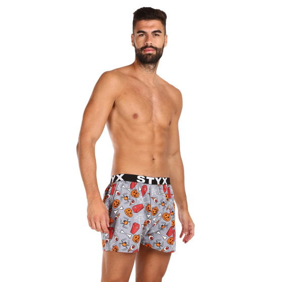 Boxers para homem Styx arte desporto borracha Halloween caixões (B1752)