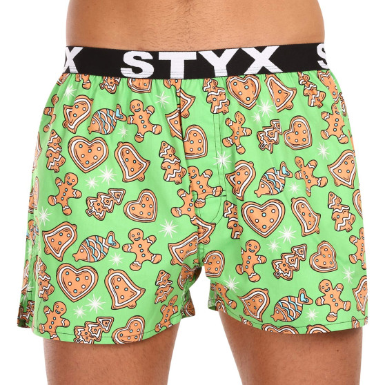 Boxers para homem Styx arte esportes borracha christmas gingerbread (B1753)