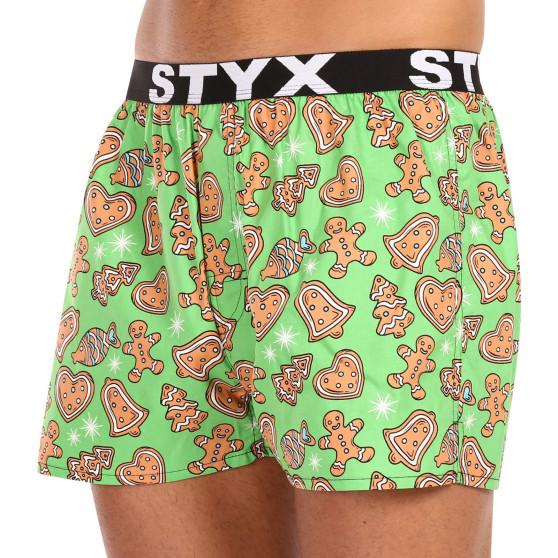 Boxers para homem Styx arte esportes borracha christmas gingerbread (B1753)