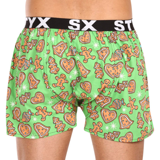 Boxers para homem Styx arte esportes borracha christmas gingerbread (B1753)