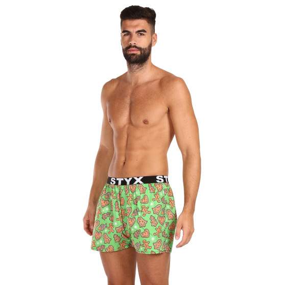 Boxers para homem Styx arte esportes borracha christmas gingerbread (B1753)