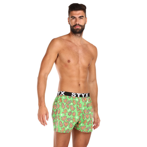 Boxers para homem Styx arte esportes borracha christmas gingerbread (B1753)