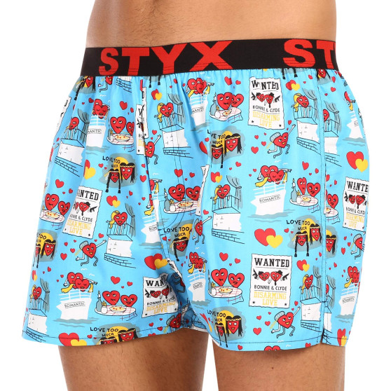 Boxers para homem Styx arte desporto elástico Dia dos Namorados pares (B1756)