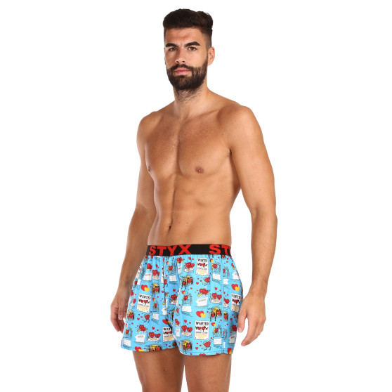 Boxers para homem Styx arte desporto elástico Dia dos Namorados pares (B1756)