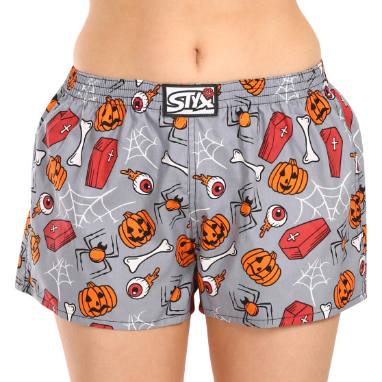 Boxers para mulher Styx arte clássica borracha Halloween coffin (K1752)