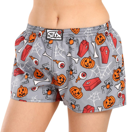 Boxers para mulher Styx arte clássica borracha Halloween coffin (K1752)