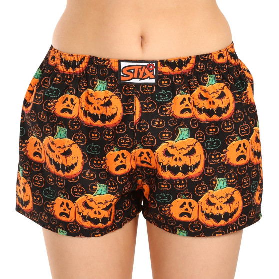 Boxers para mulher Styx arte clássica borracha Halloween pumpkin (K1755)