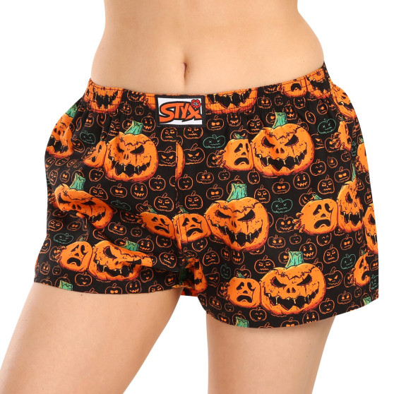 Boxers para mulher Styx arte clássica borracha Halloween pumpkin (K1755)