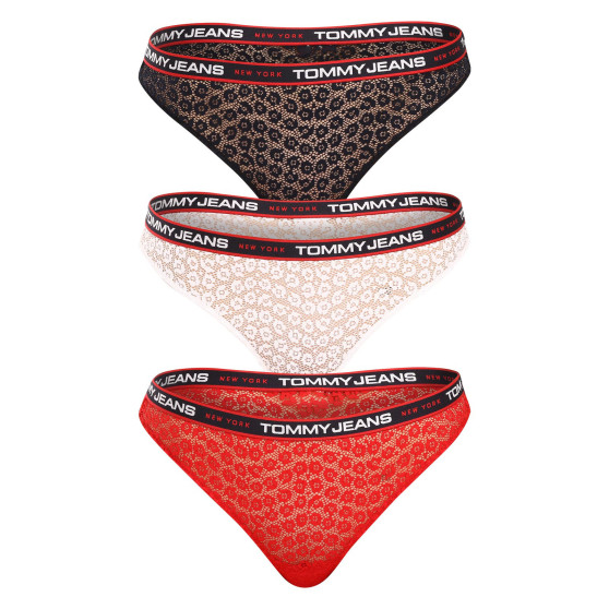 3PACK Tanga para mulher Tommy Hilfiger multicolorido (UW0UW04714 0WE)