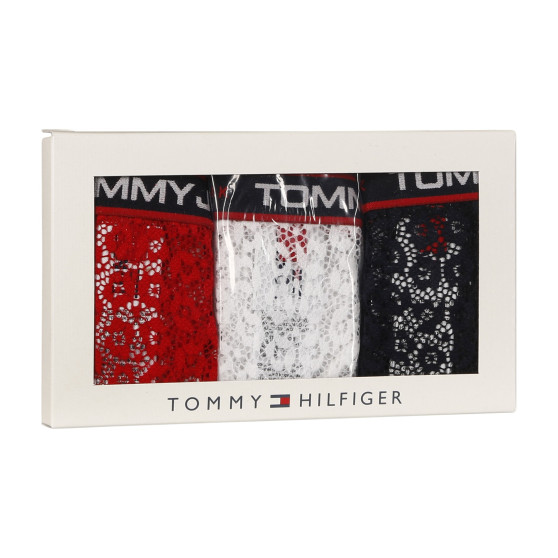 3PACK Tanga para mulher Tommy Hilfiger multicolorido (UW0UW04714 0WE)