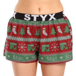 Boxers para mulher Styx arte desporto elástico Natal malha (T1658)