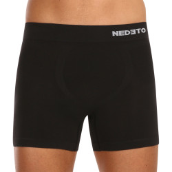 Boxers para homem Nedeto bambu sem costuras preto (NDTB001S)