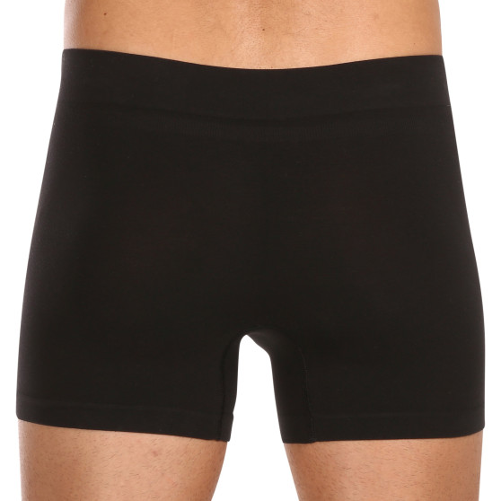 Boxers para homem Nedeto bambu sem costuras preto (NDTB001S)