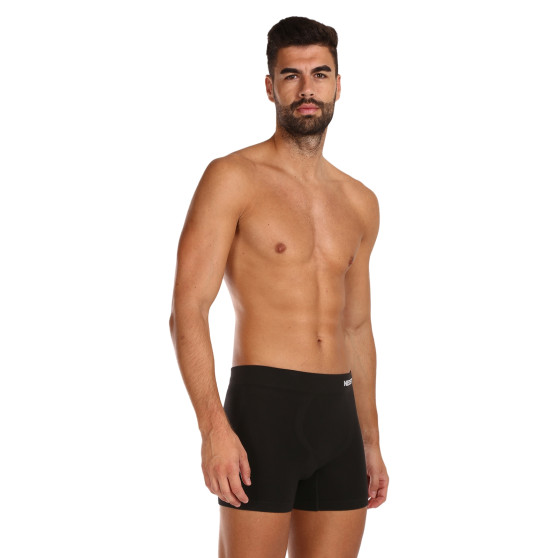 Boxers para homem Nedeto bambu sem costuras preto (NDTB001S)