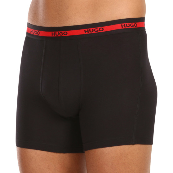 3PACK Boxers para homem HUGO preto (50496713 002)