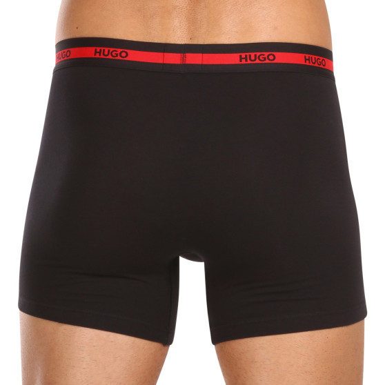 3PACK Boxers para homem HUGO preto (50496713 002)