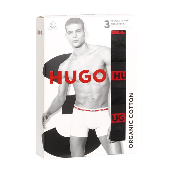 3PACK Boxers para homem HUGO preto (50496713 002)