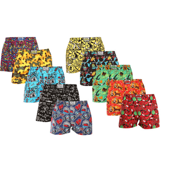 10PACK Boxers para homem Styx arte clássica borracha multicolorido (10A130901467892)