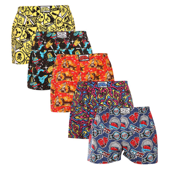 5PACK Boxers para homem Styx arte clássica borracha multicolorido (5A1300146)