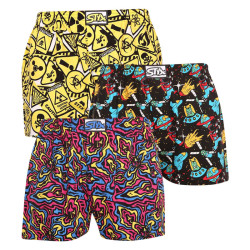 3PACK Boxers para homem Styx arte clássica borracha multicolorido (3A13001)