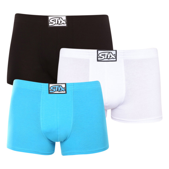 3PACK Boxers para homem Styx borracha clássica multi-coloured (3Q96019)