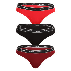 3PACK Tanga para mulher HUGO multicolorido (50480150 982)