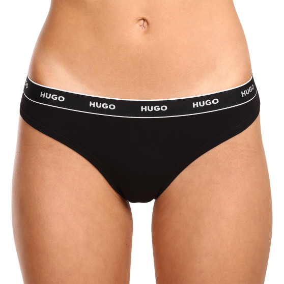 3PACK Tanga para mulher HUGO multicolorido (50480150 982)