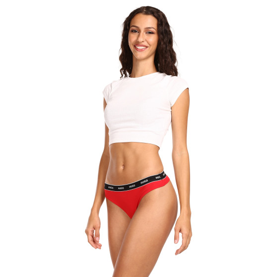 3PACK Tanga para mulher HUGO multicolorido (50480150 982)