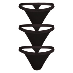 3PACK tanga para mulher HUGO preto (50496893 001)