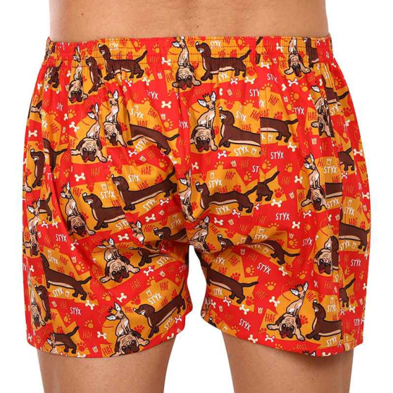 3PACK Boxers para homem Styx arte clássica borracha multicolorido (3A13314)