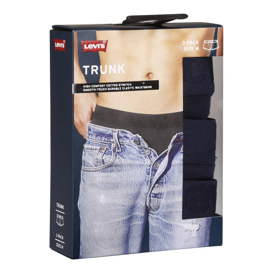 3PACK Boxers para homem Levis azul escuro (905042001 002)