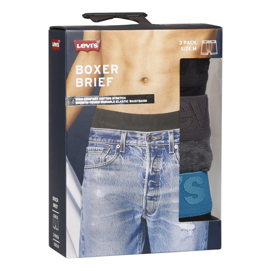 3PACK Boxers para homem Levis multicolorido (905045001 023)