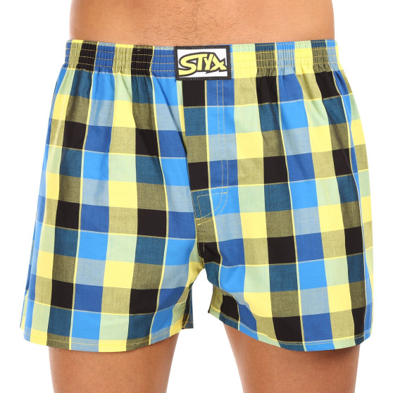 3PACK Boxers para homem Styx borracha clássica multi-coloured (3A11456)