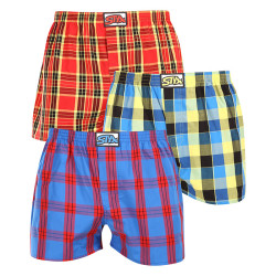 3PACK Boxers para homem Styx borracha clássica multi-coloured (3A11456)