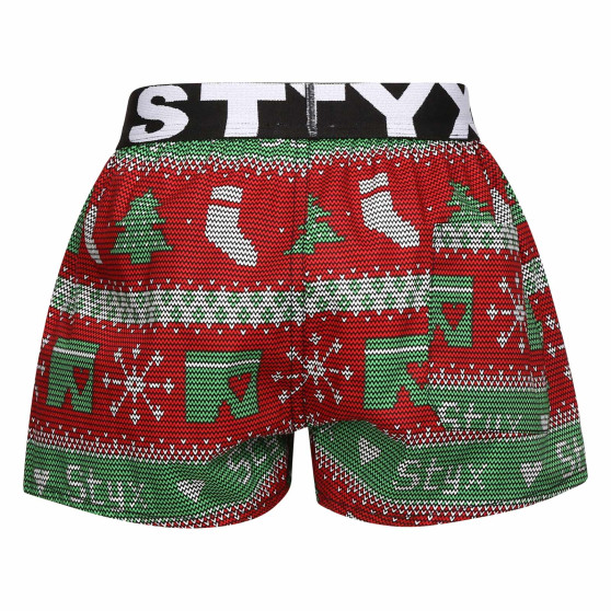 Boxers para crianças Styx arte desporto elástico Natal malha (BJ1658)