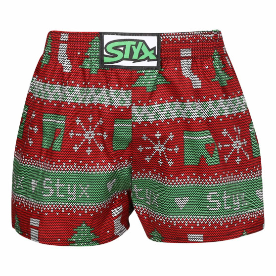 Boxers para crianças Styx art clássico elástico Natal malha (J1658)