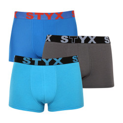 3PACK Boxers para homem Styx desporto elástico superdimensionado multicolorido (3R10379)