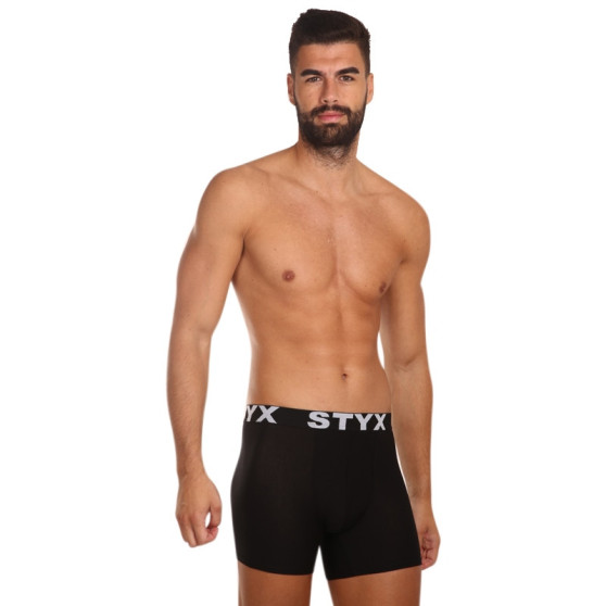 3PACK Boxers para homem Styx long sport borracha preto (3U960)