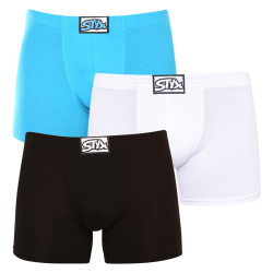 3PACK Boxers para homem Styx longo elástico clássico multi-colorido (3F96019)