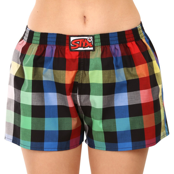 3PACK Boxers para mulher Styx borracha clássica multi-coloured (3K10812)