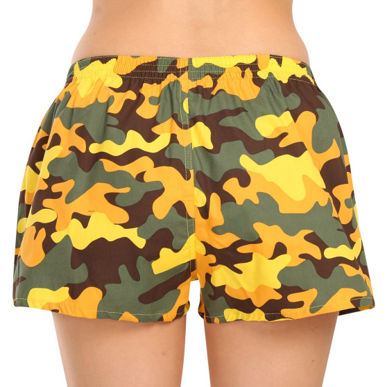 Boxers para mulher Styx arte clássica borracha camuflagem amarelo (K1559)