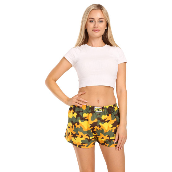 Boxers para mulher Styx arte clássica borracha camuflagem amarelo (K1559)