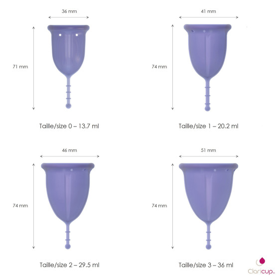 Copo menstrual Claricup Violet 0 (CLAR05)