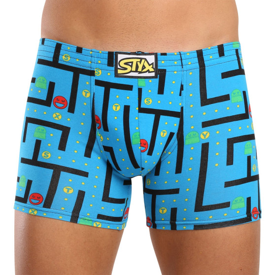 Boxers para homem Styx jogo de borracha clássico de arte longa (F1259)