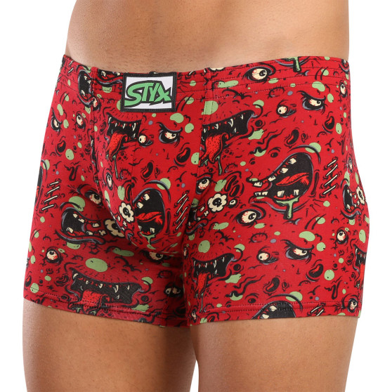 Boxers para homem Styx arte longa clássica borracha zombie (F1451)