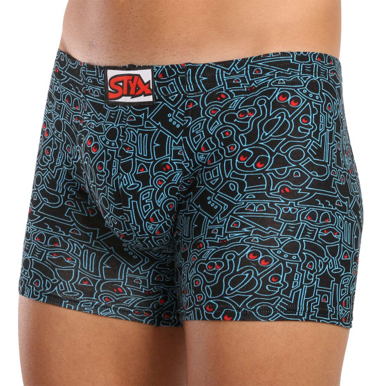 Calções de boxer para homem Styx arte longa rabisco de borracha clássico (F1256)