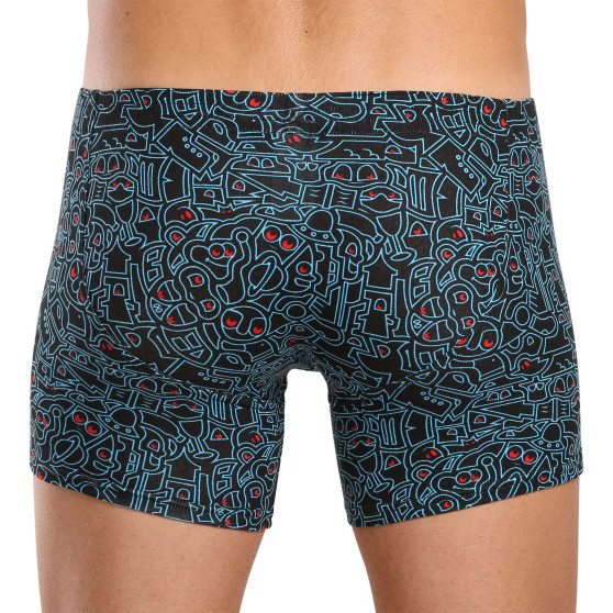 Calções de boxer para homem Styx arte longa rabisco de borracha clássico (F1256)