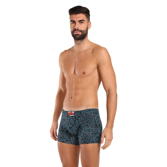 Calções de boxer para homem Styx arte longa rabisco de borracha clássico (F1256)